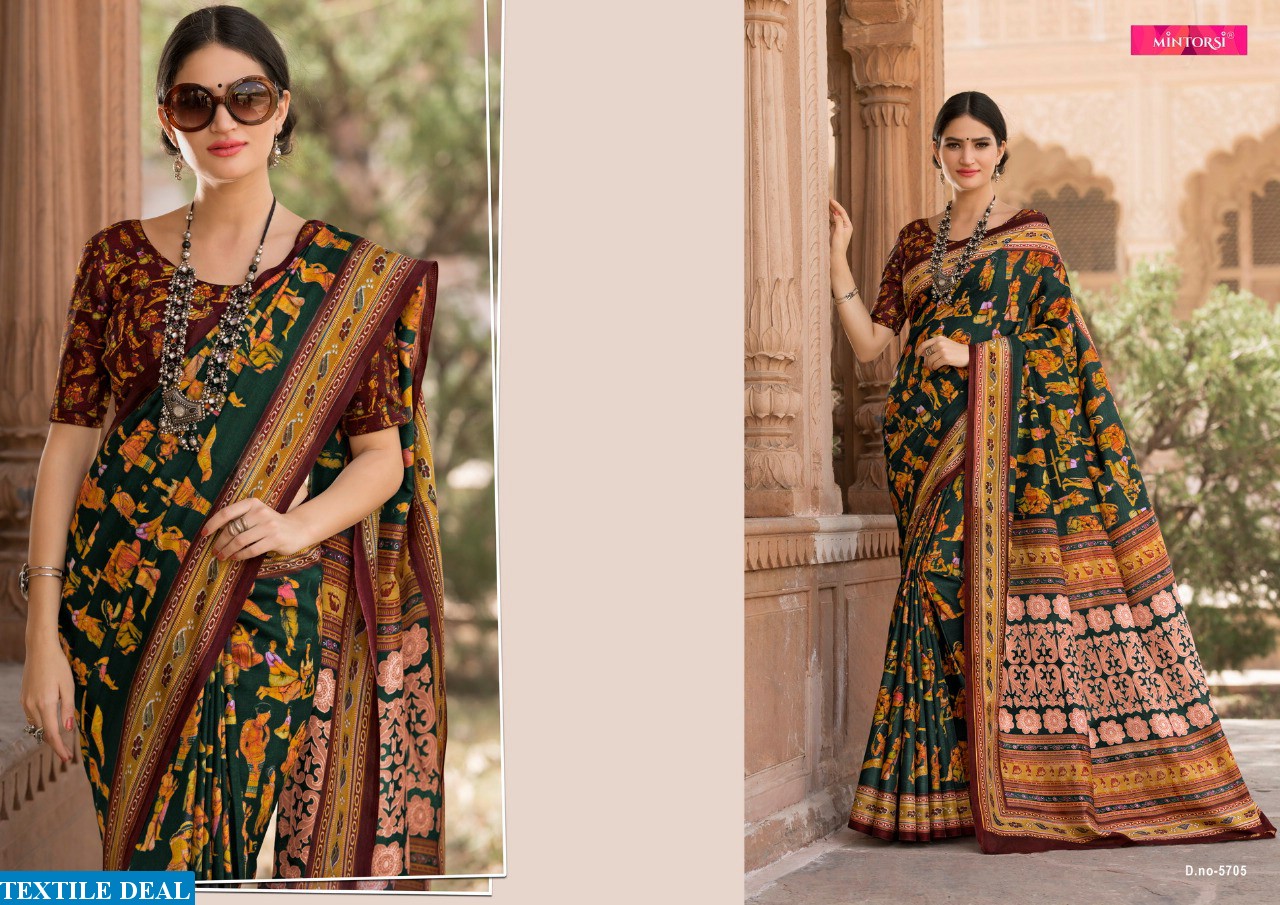 mintorsi Royal Elegance Wholesale Tusser silk Ethnic Saree